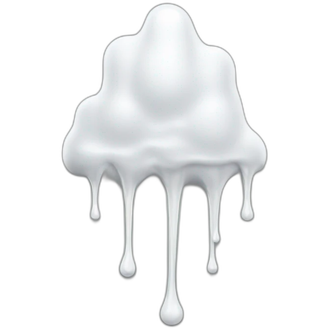 white glue dripping emoji