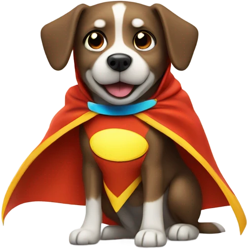 Dog super cape emoji