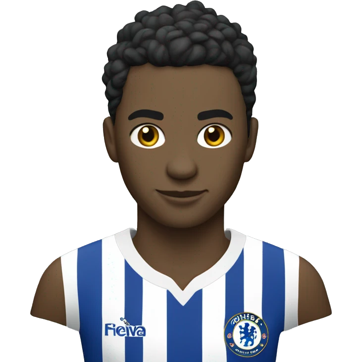 persona vestida con la camisa del chelsea emoji
