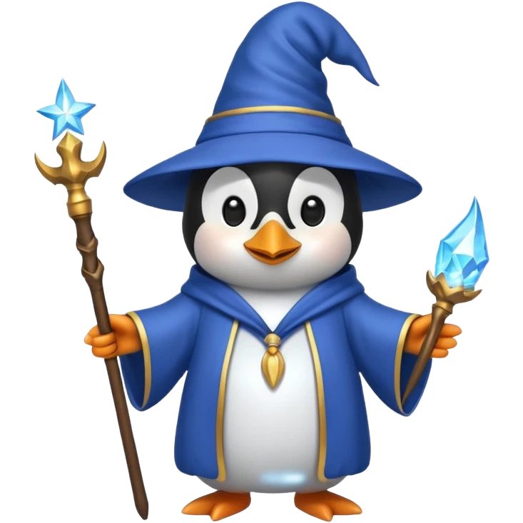 Penguin Wizard emoji