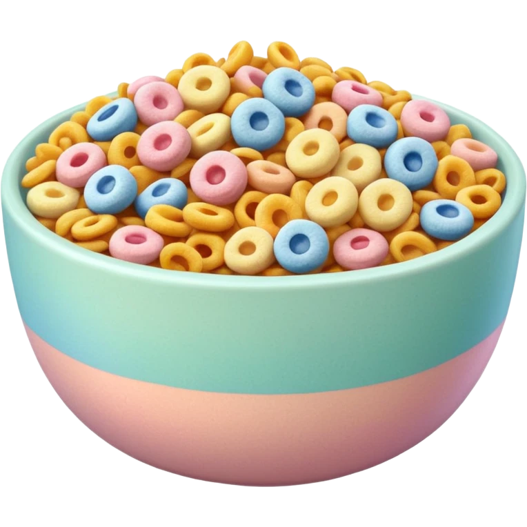 an aesthetic bowl of pastel cereals emoji