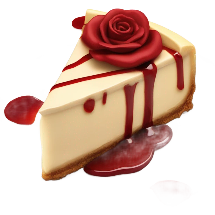 Dark red Rose cheesecake emoji