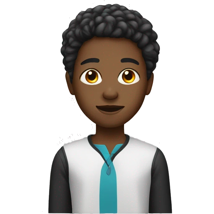 young black student with straight hair  emoji