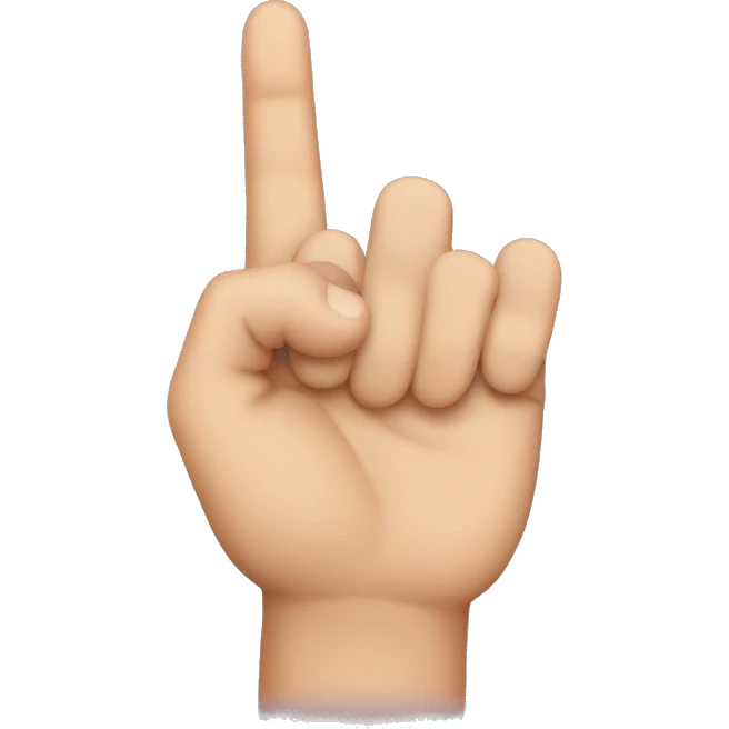 Hand doing W sign with middle and ring finger emoji
