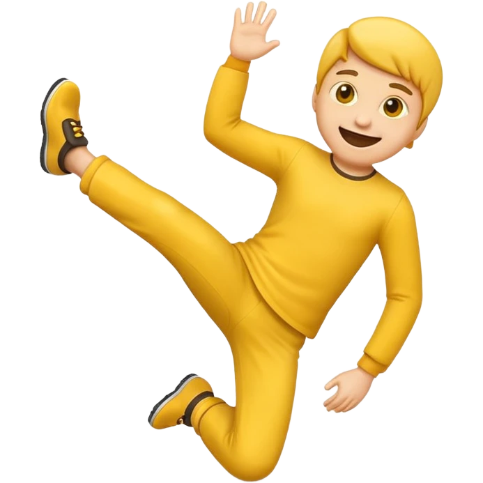 Emoji kicking his feet behind his head emoji