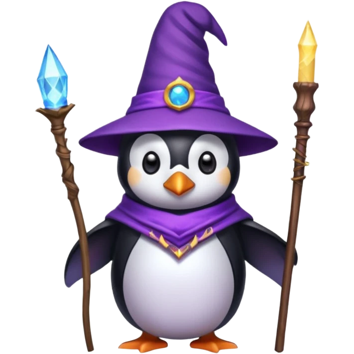 Penguin Wizard emoji