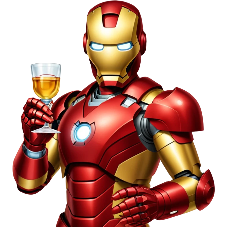 Iron man with vodka emoji