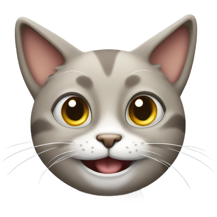 stupid cat smiling emoji