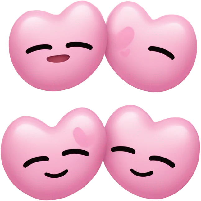 little light pink bows smiley with heart blush emoji