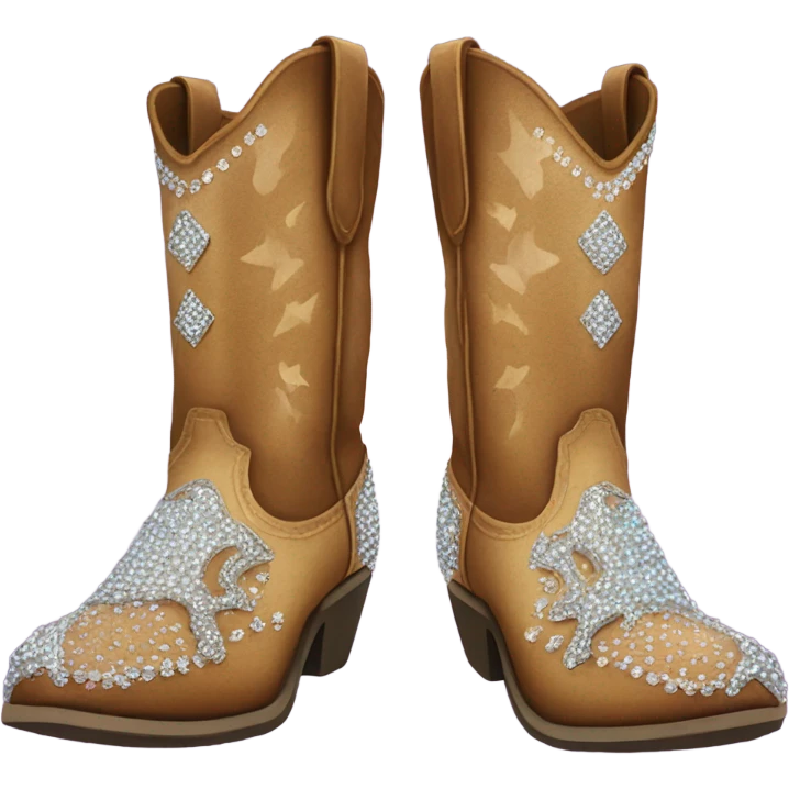 Rhinestone cowboy boots emoji