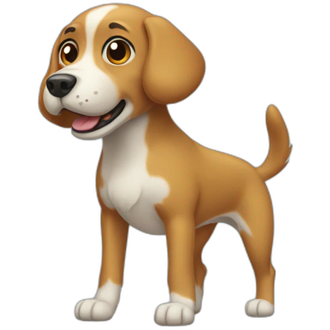 Dog with three legs emoji