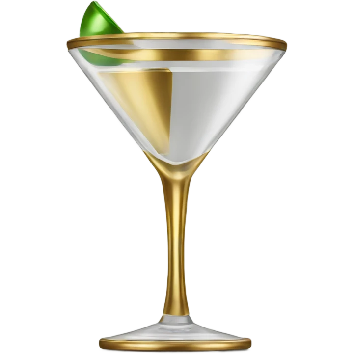 gold rimmed martini glass  emoji