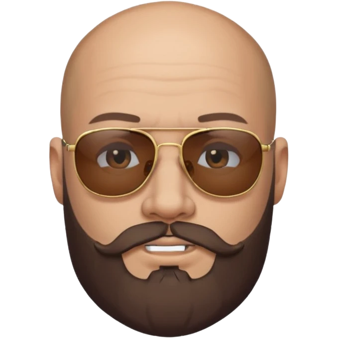   tattooed baldies with  sun glass with bearded emoji