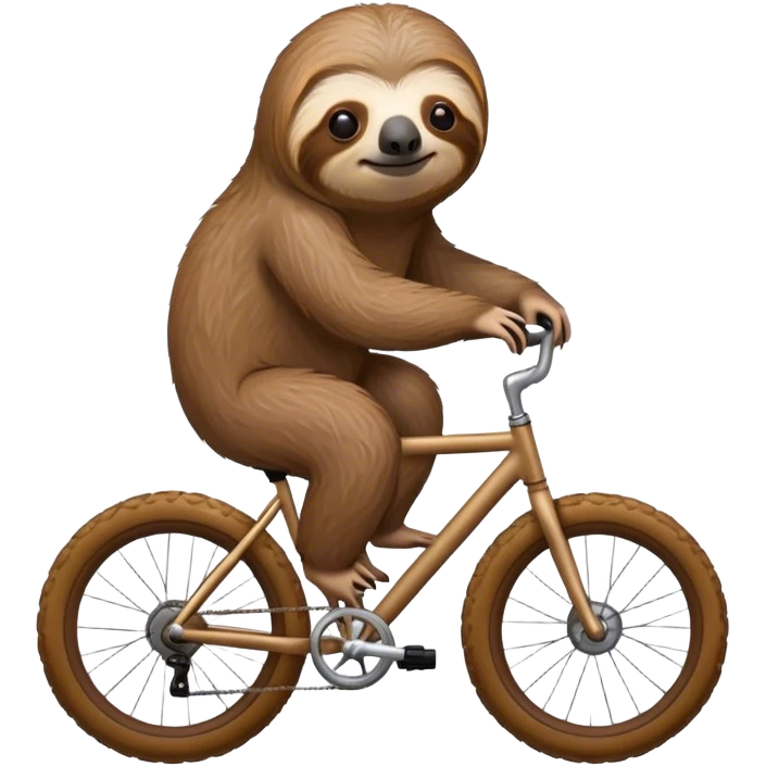 sloth on agravel bike emoji