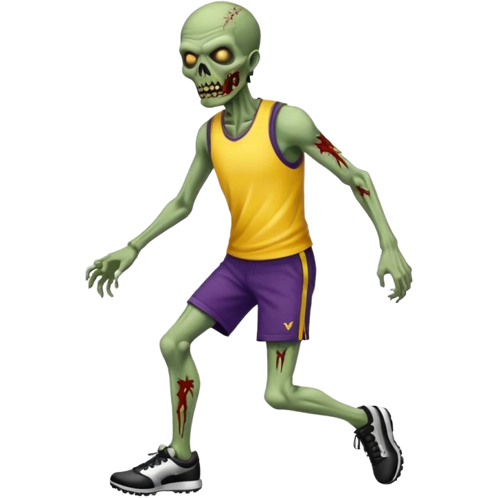 sportmen zombie full body and sport item emoji