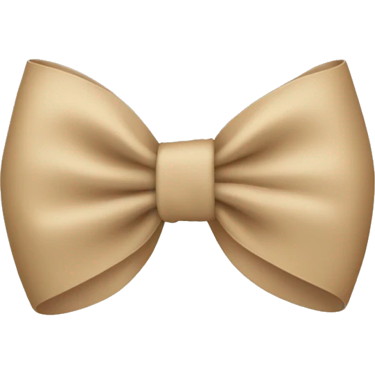 Beige bow emoji