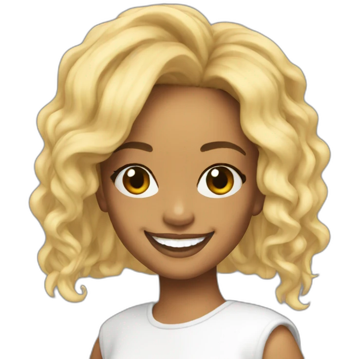 Rihanna smiling emoji