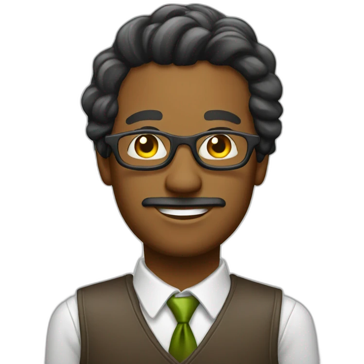 A guy dressed in an "old money" style emoji