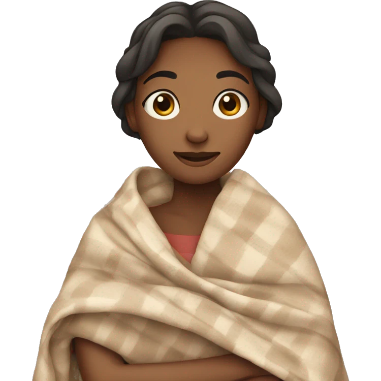 girl with blanket emoji