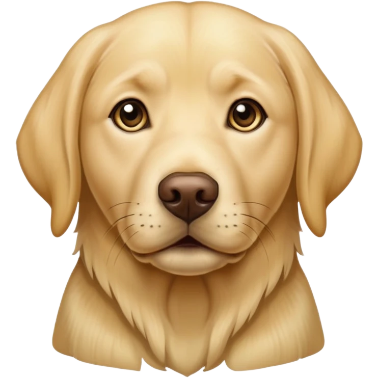 Yellow long-haired Labrador emoji