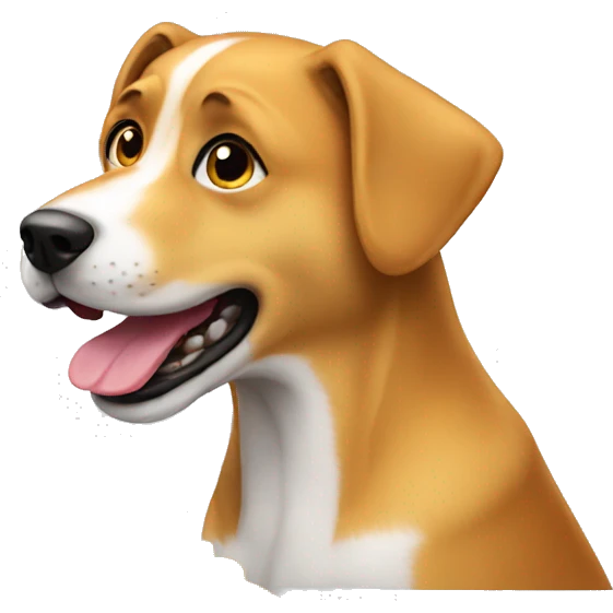 Dog eating chips emoji