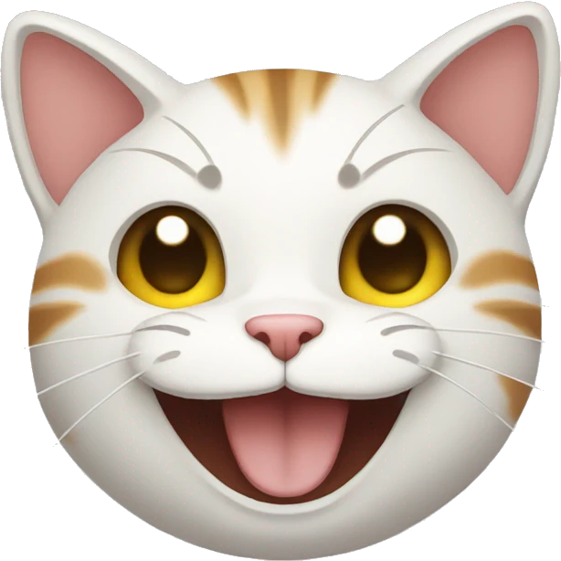 a cat is laughing emoji