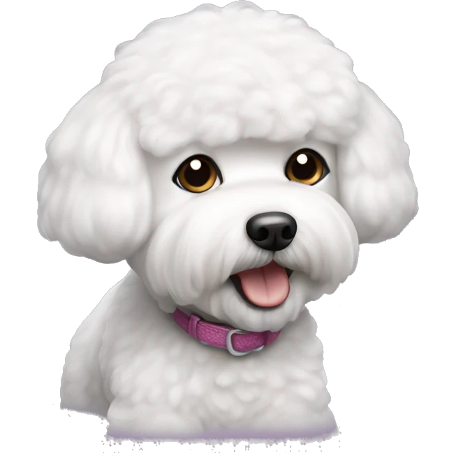 The Bichon frise dog emoji
