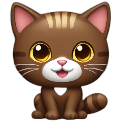 gato con un chocolate en las manos emoji
