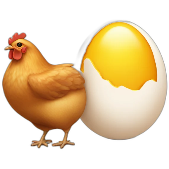 Egg laying a chicken emoji