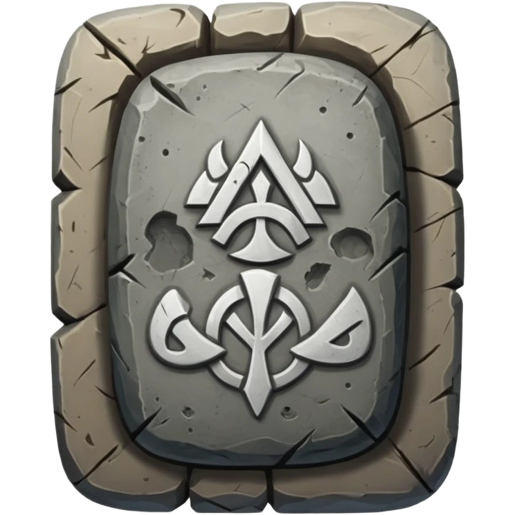 rune stone with mystical symbols emoji