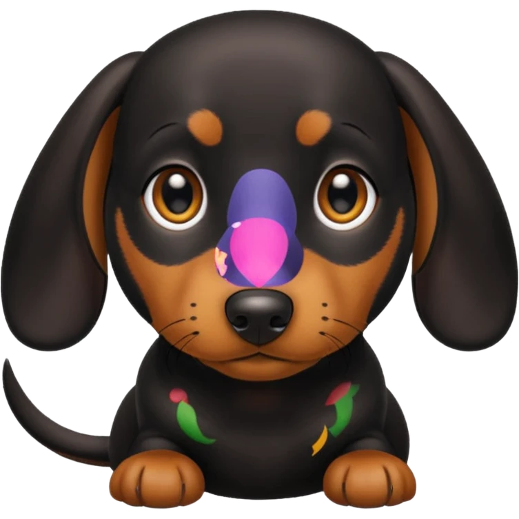 dachsund black emoji