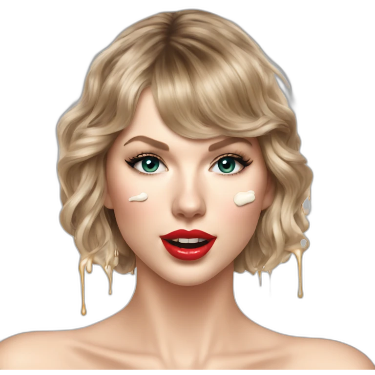 taylor-swift-selfie-milk-on-face-dripping emoji