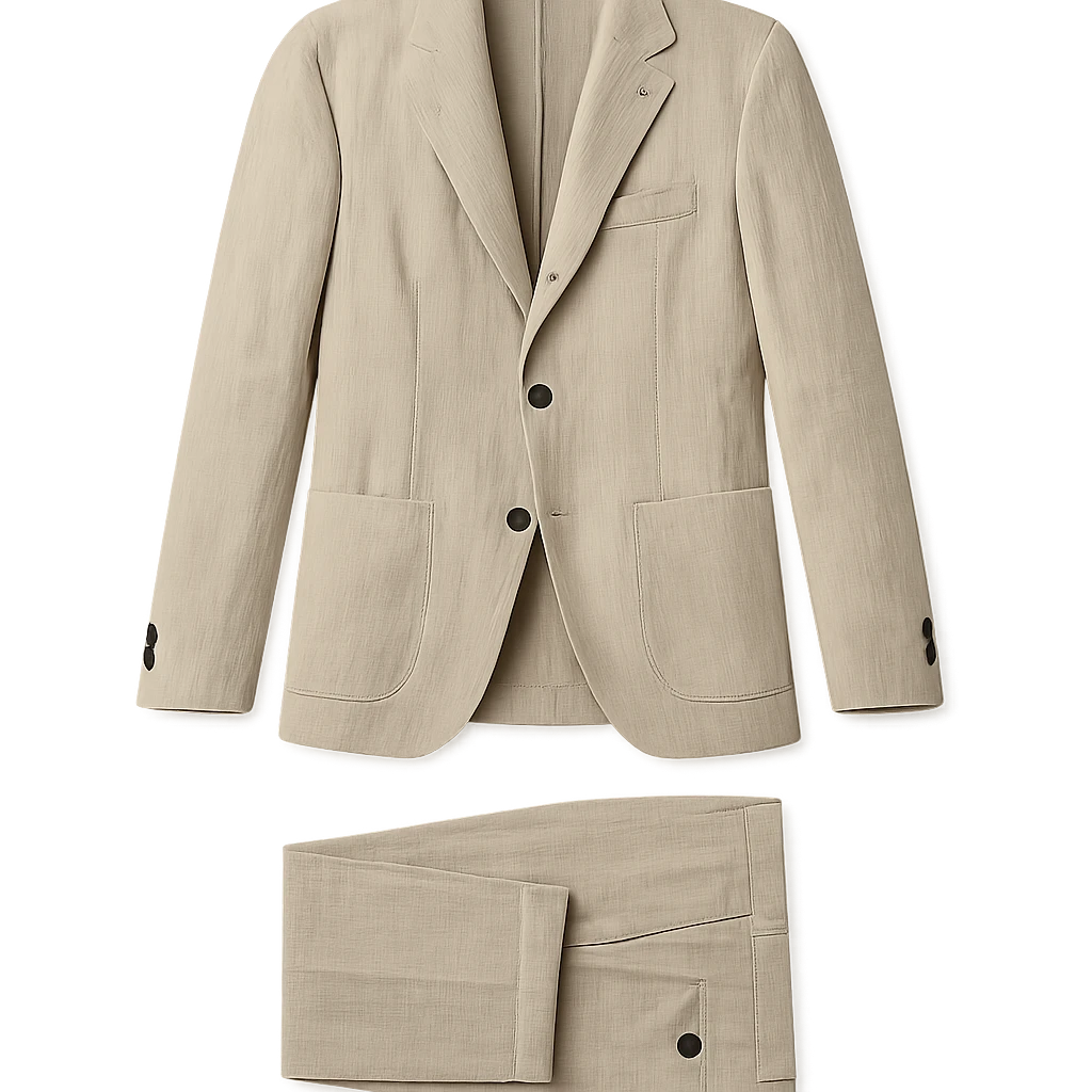 classic European linen suit, just the clothes, no person, white background emoji