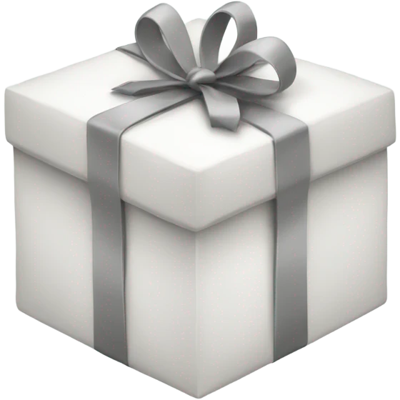 white heart gift package emoji