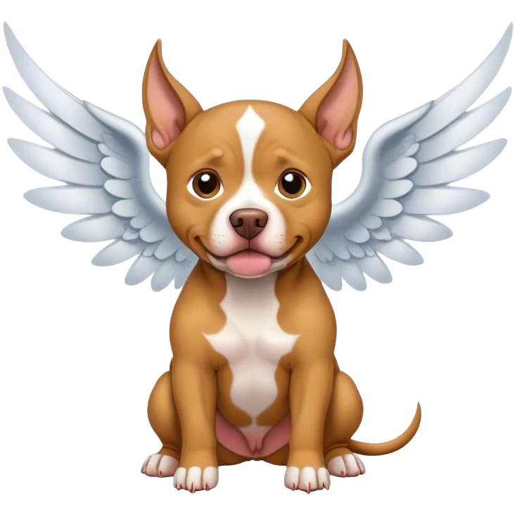 Tan pitbull with wings  emoji