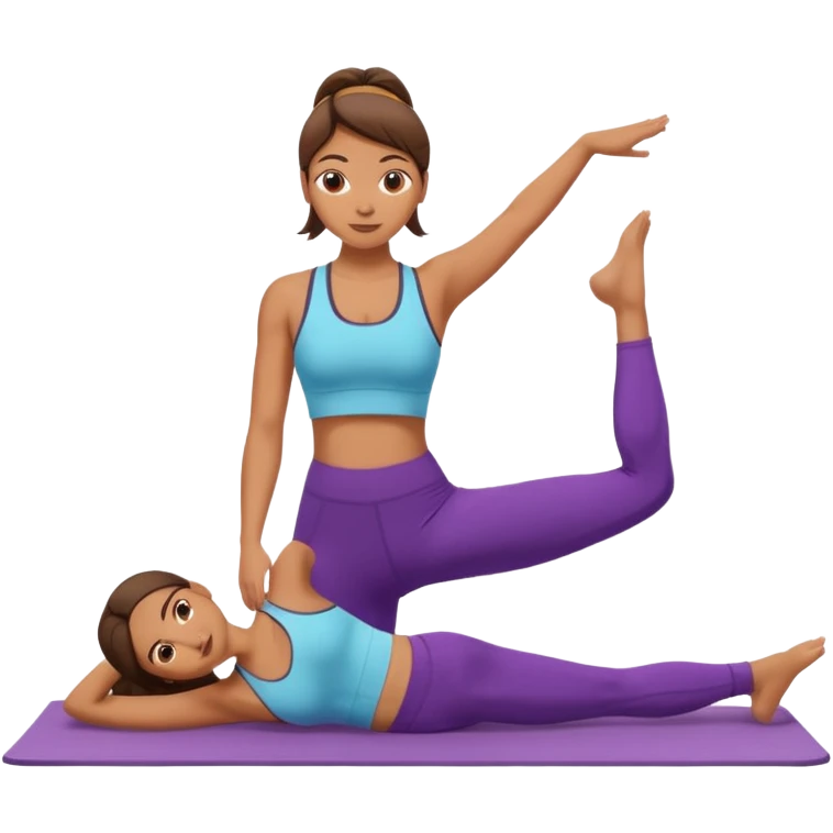 Girl doing Pilates  emoji