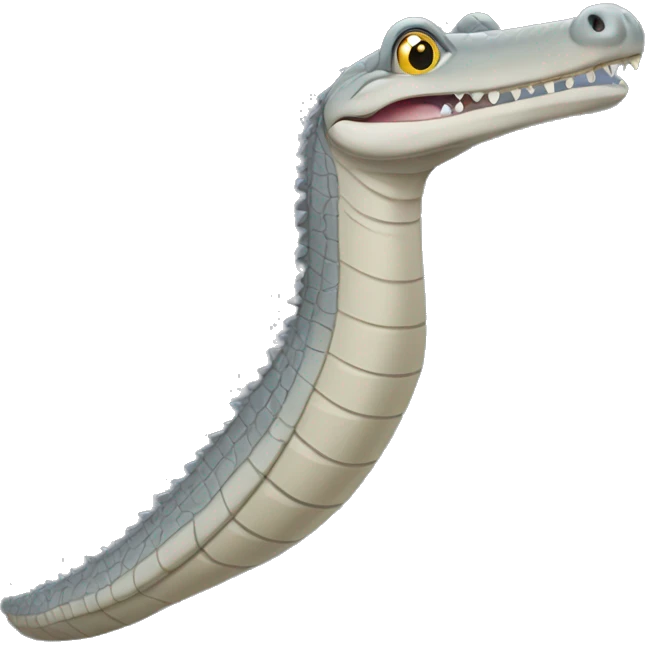 Grey Indian Gharial with very very long and straight mouth emoji