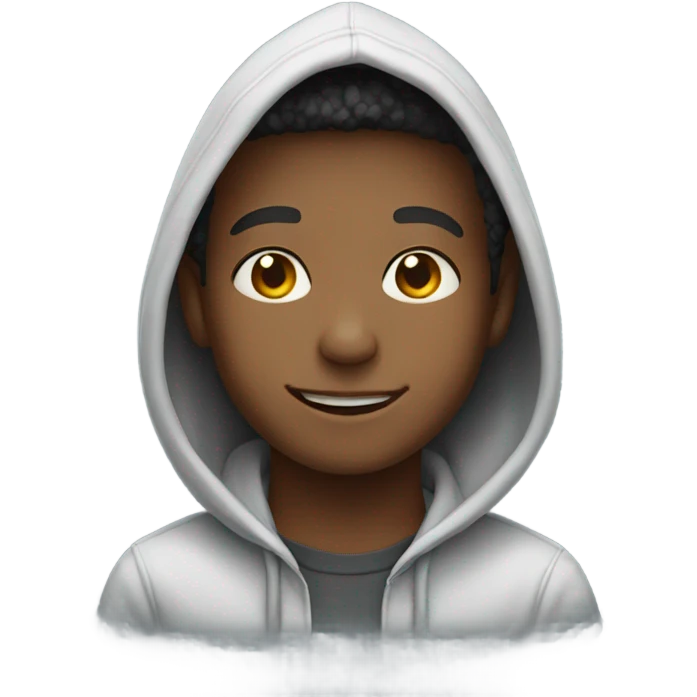 smiling boy in hoodie emoji