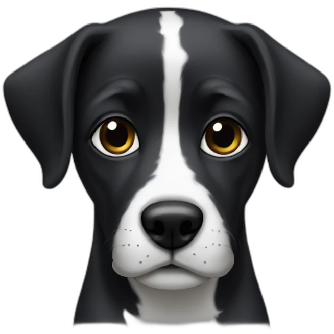 Dog with a black face and black ears emoji