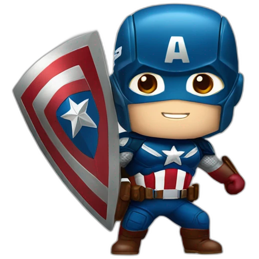 Captain america with two sheild emoji