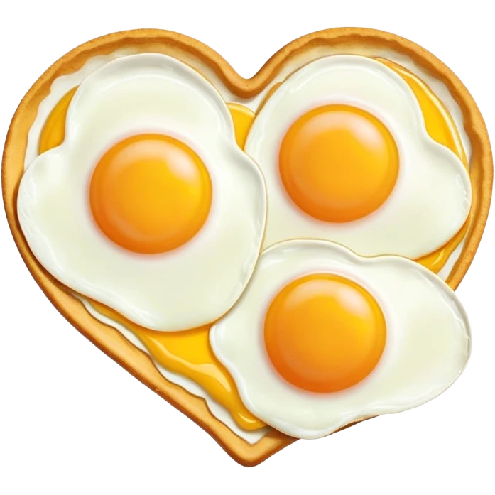 pan egg heart shape 2 eggs emoji