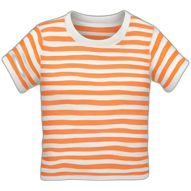 Orange and white striped t-shirt emoji