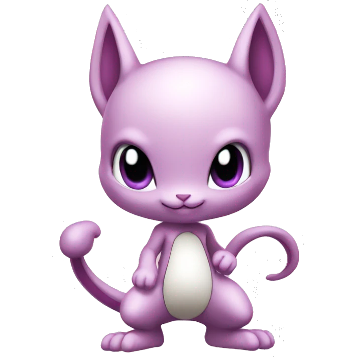 Pink Chibi Anthro Mewtwo-Pokémon full body emoji