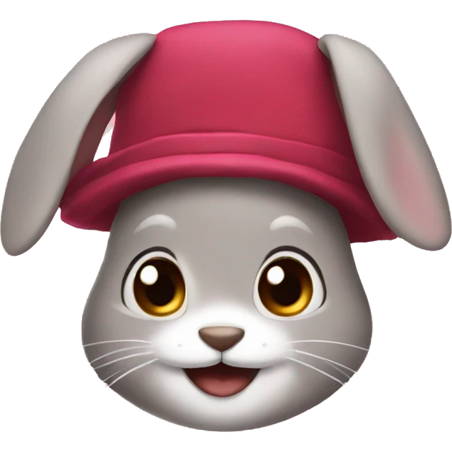 Ruby smiling in a bunny hat emoji