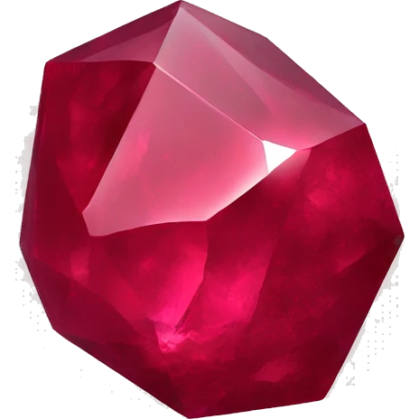 Untreated ruby stone emoji