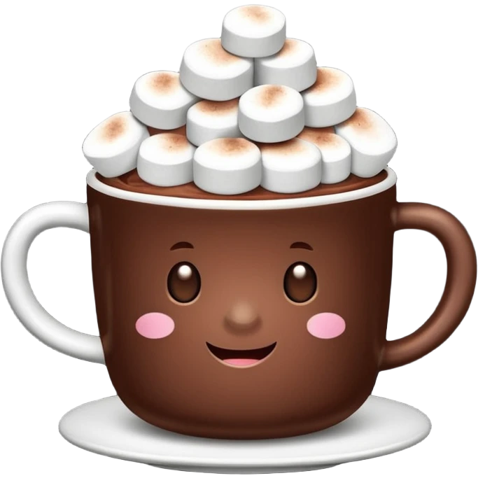 cup of cocoa with marshmallows emoji