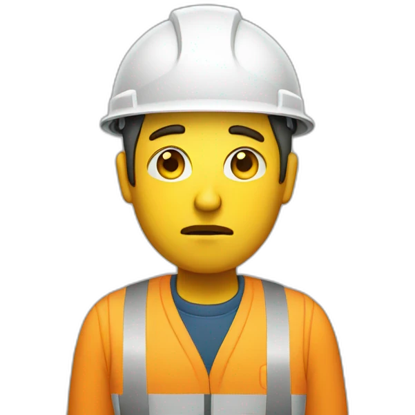 Sad Exhausted frmale architect emoji