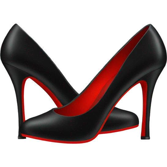 Black heels with red bottom emoji