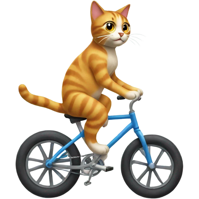 Cat riding a bike emoji