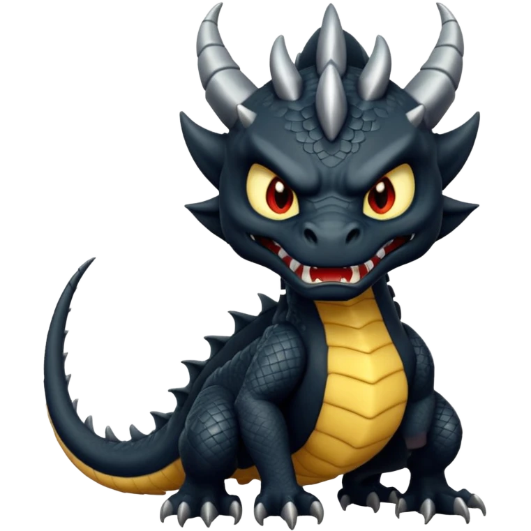 Angry black dragon emoji